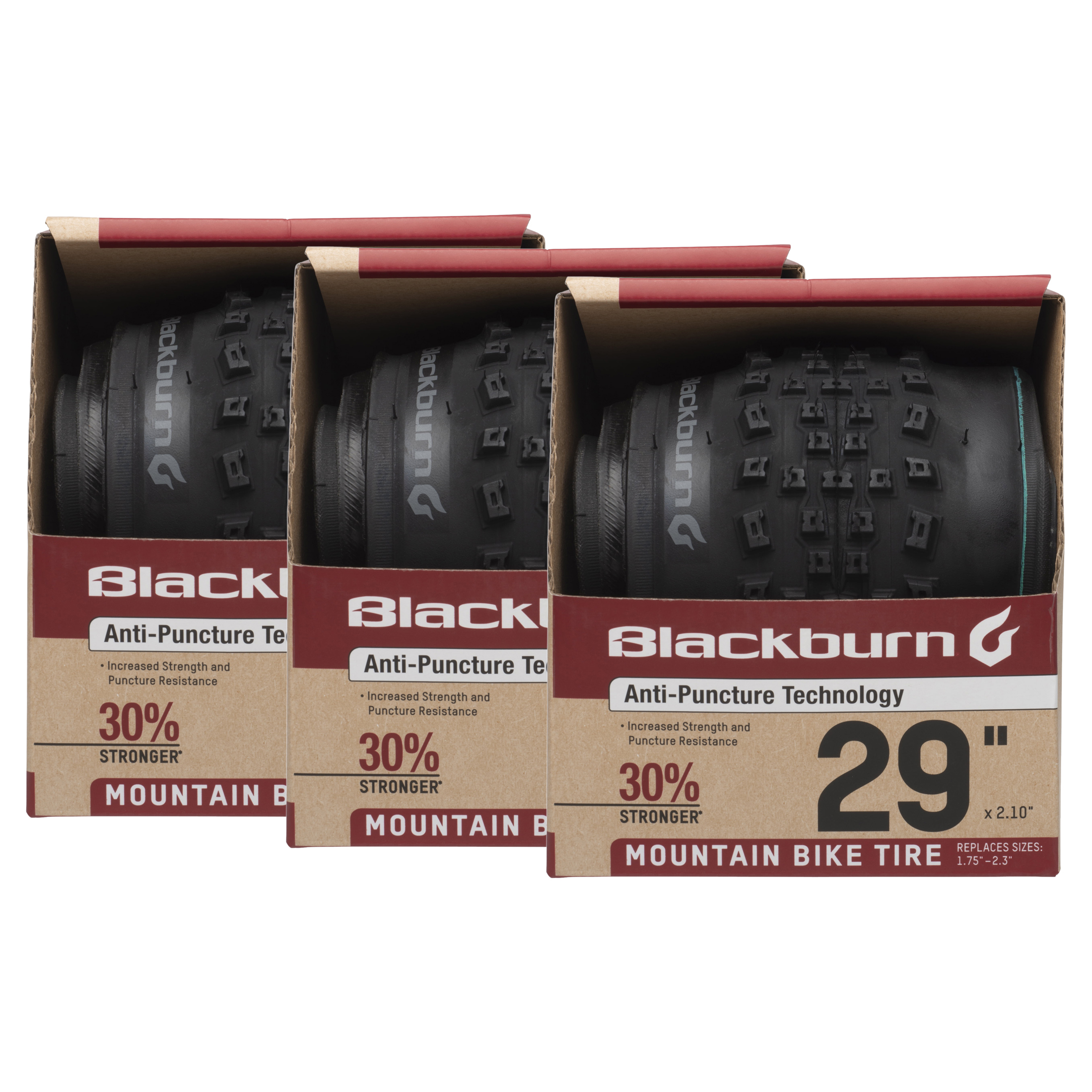 (3 pack) Blackburn Mountain Bike Tire, 29" x 2.10"