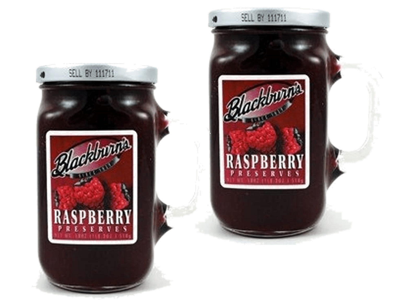 Blackburn's Raspberry Fruit Preserves with Reuseable Mug, 2-Pack 18 oz. Jars