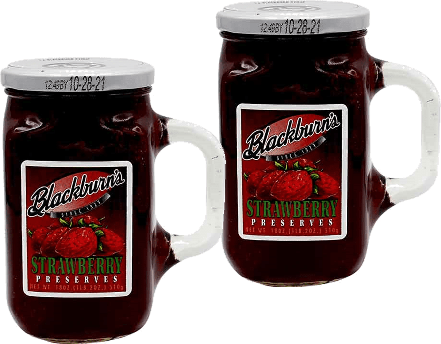 Blackburn's Strawberry Preserves with Reuseable Mug, 2-Pack 18 oz. Jars