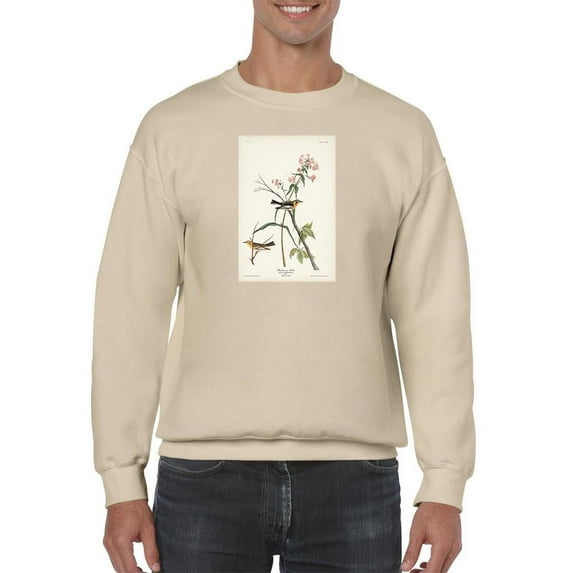 Blackburnian Warbler Sweatshirt Men -John James Audubon Designs, Male Small