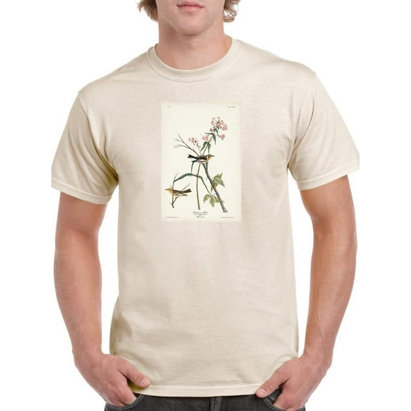 Blackburnian Warbler T-Shirt Men -John James Audubon Designs, Male XX-Large