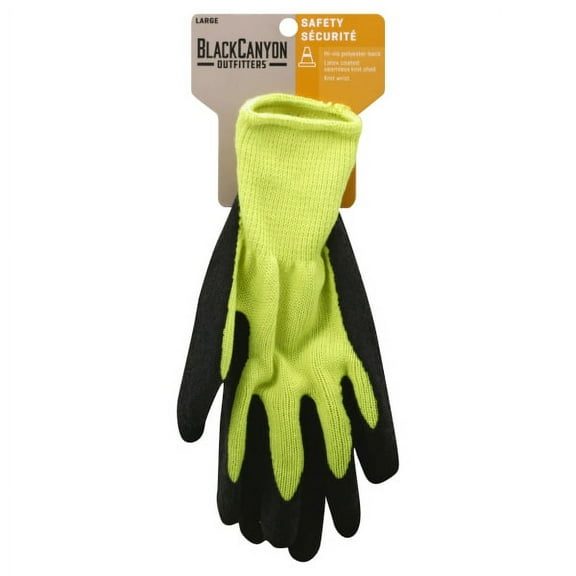 Blackcanyon Outfitters 30100/L Hi-vis Black Latex Dipped Glove Lg