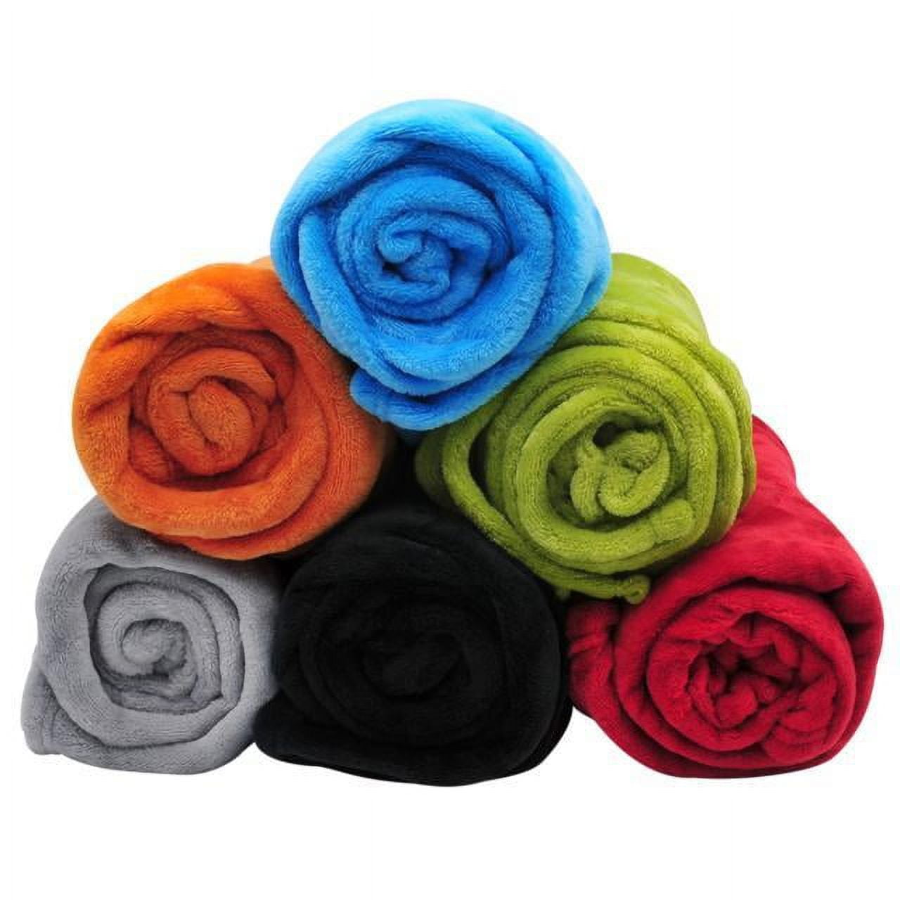 Assorted Colors Lightweight Fleece Throw Blanket 50" x 60"