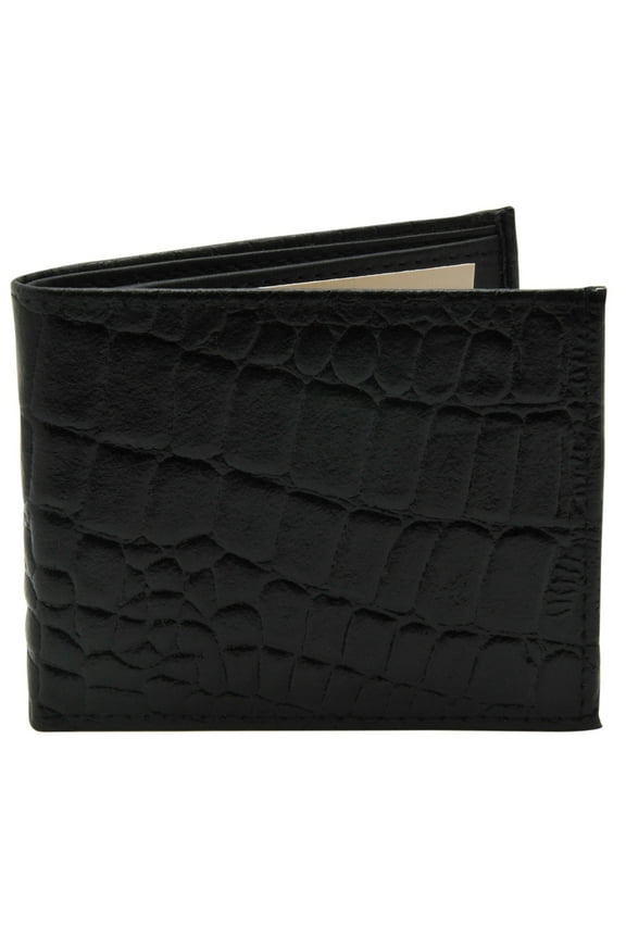 Bco Rfid Bifold Wallet/Croc Emb/Bk/Br
