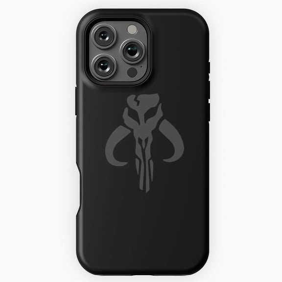 Blacked Out Boba Skeleton Phone Case for iPhone 16 15 14 13 12 11 Pro Max M5905440