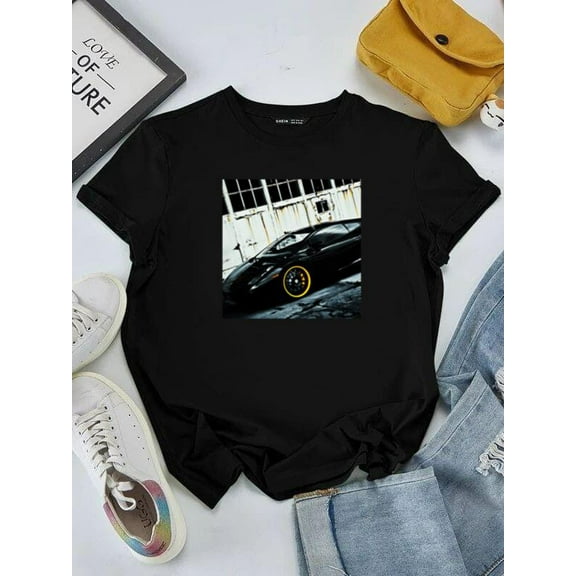 Blacked Out Lambo Lamborghini Supercar Graphic for Car Lovers Unisex tee V50900, for men & women, up to size 5XL