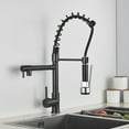 thumbnail image 1 of Blackend Spring Kitchen Sink Faucet Pull Down Sprayer Dual Spout Mixer Tap, 1 of 10