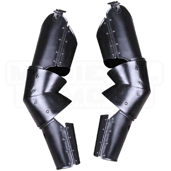 Blackened Markward Full Arm Guards Gothic Armour
