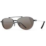 Blackfin Mens Bf1039 Mavericks Oval-Frame Beta-Titanium Sunglasses With Adjustable Nose Pads Grey