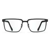 Blackfin Mens Bf1060 Fairbanks Rectangular Frame Eyeglasses In Beta Titanium Alloy Black