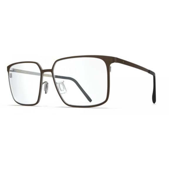 Blackfin Men's Bf1083 Cobalt Rectangular Beta-Titanium Eyeglasses With Adjustable Nose Pads Brown