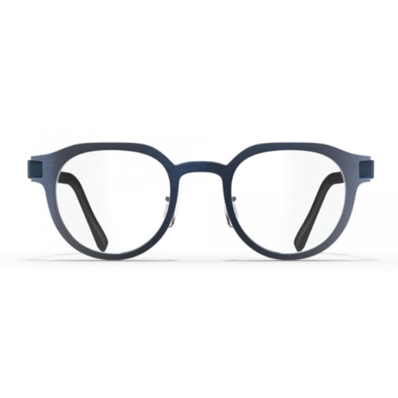 Blackfin Men's Bf1087 Bolton Round Lens Beta-Titanium Eyeglasses With Matte Finish Blue