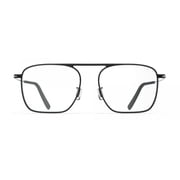 Blackfin Mens Bf1091 Palisades Rectangular Double Bridge Sunglasses With Adjustable Nose Pads Black