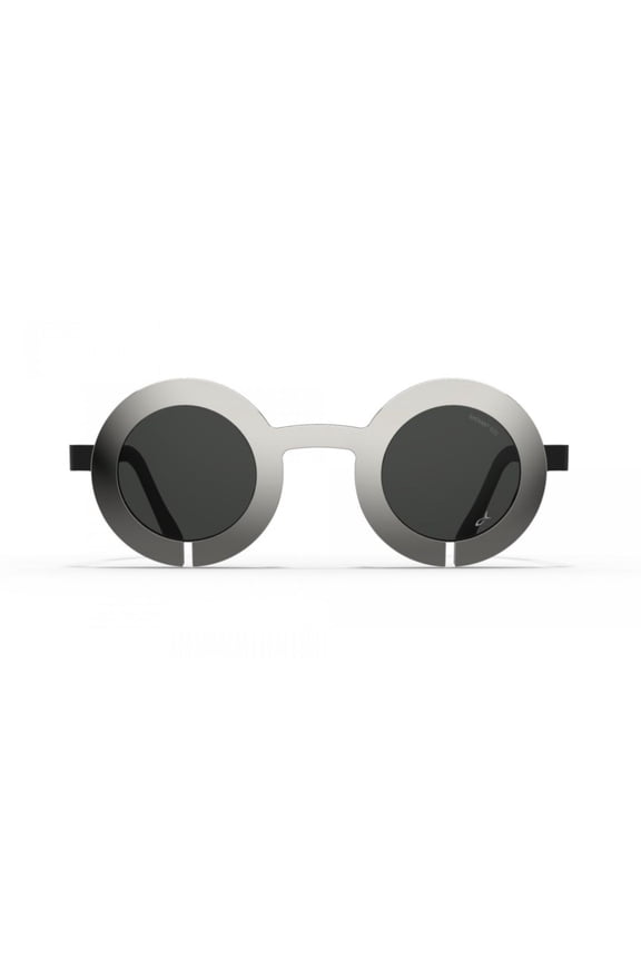 Blackfin Men's Bf1098 Slot-R Bold Round Frame Sunglasses In Sleek Silver Finish Silver