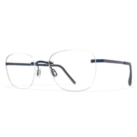 Blackfin Men's Bf942 Aero A-M Rimless Rectangular Titanium Eyeglasses With Adjustable Nose Pads Blue