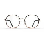 Blackfin Womens Bf1081 Sable Geometric Brown Beta-Titanium Eyeglasses With Adjustable Nose Pads Brown