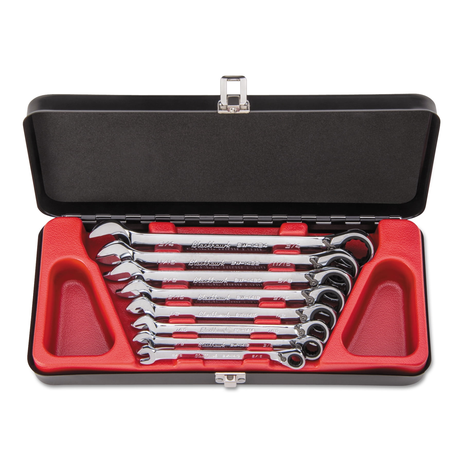 Blackhawk 8 Piece Reversible Gear Ratcheting Wrench Sets Metric