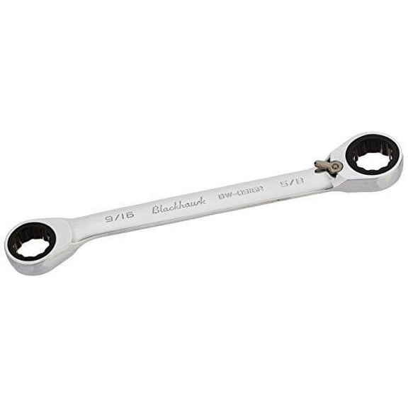 Blackhawk BW-0916R Full Polish Double Box Reversible Ratcheting Wrench 9/16" x 5/8" - 12 Point