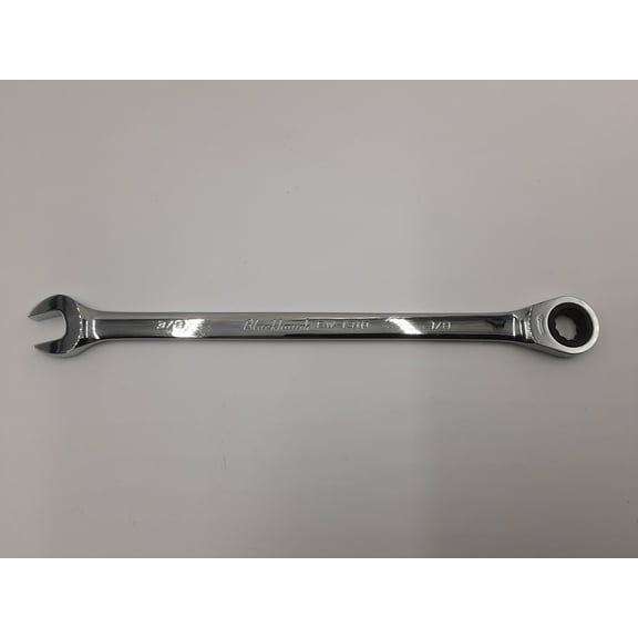 Blackhawk BW-1310 Full Polish XL Combination Non-Reversible Ratcheting Wrench - BULK - 3/8 inch - 12 Point