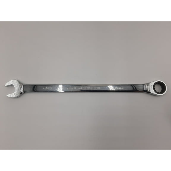Blackhawk BW-1319M Full Polish XL Combination Non-Reversible Ratcheting Wrench - BULK - 19 mm - 12 Point