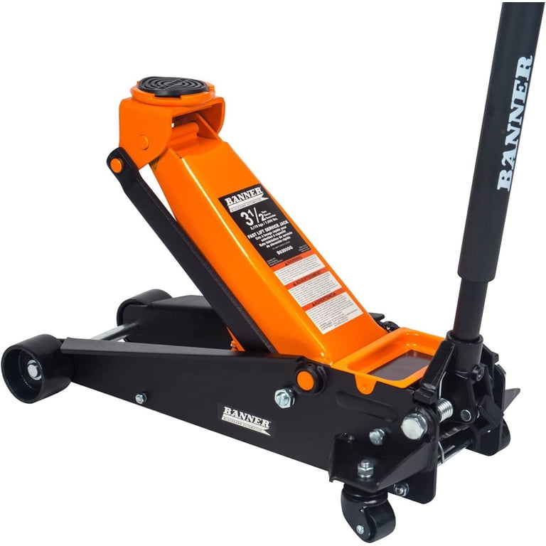 Blackhawk Banner 3.5 Ton Steel Large Automotive Floor Jack - Heavy
