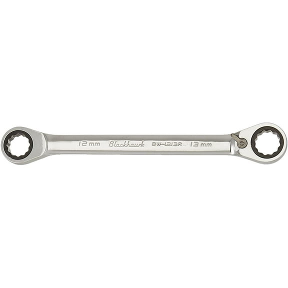 Blackhawk Full Polish Double Box Reversible Ratcheting Wrench - BULK - 12 X 13 mm - 12 Point