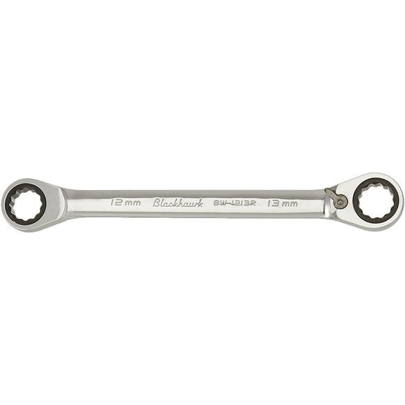 Blackhawk Full Polish Double Box Reversible Ratcheting Wrench - BULK - 12 X 13 mm - 12 Point