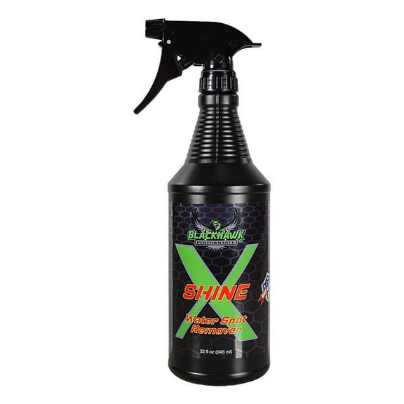 Blackhawk Performance Shine X Hard Water Spot Remover - Gives Quick Shiny Gloss to Any Surface - Wipes Away Streak-Free - Marine Safe - Made in USA (32oz)