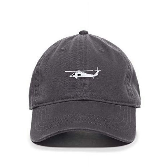 Blackhawks Baseball Cap Embroidered Cotton Adjustable Dad Hat Charcoal