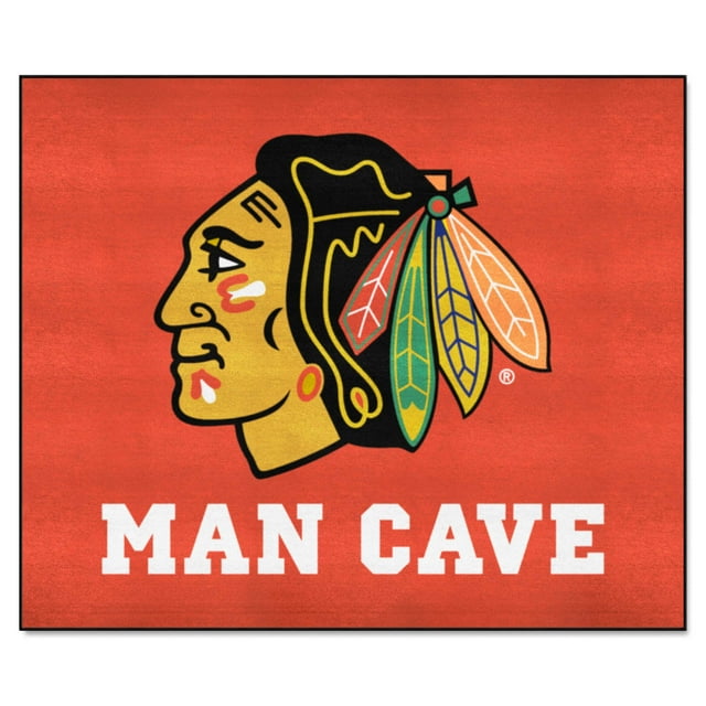 Blackhawks Economy 5 Foot x 6 Foot Man Cave Mat
