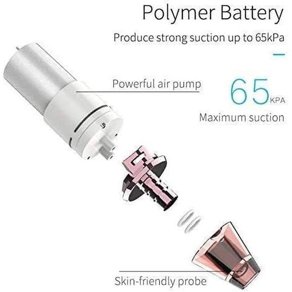 Blackhead Extractor, Blackhead Remover Vacuum, Rechargeable Face Suction Comedone Extractor with LED Screen and 4 Probes for Women and Men, Pink