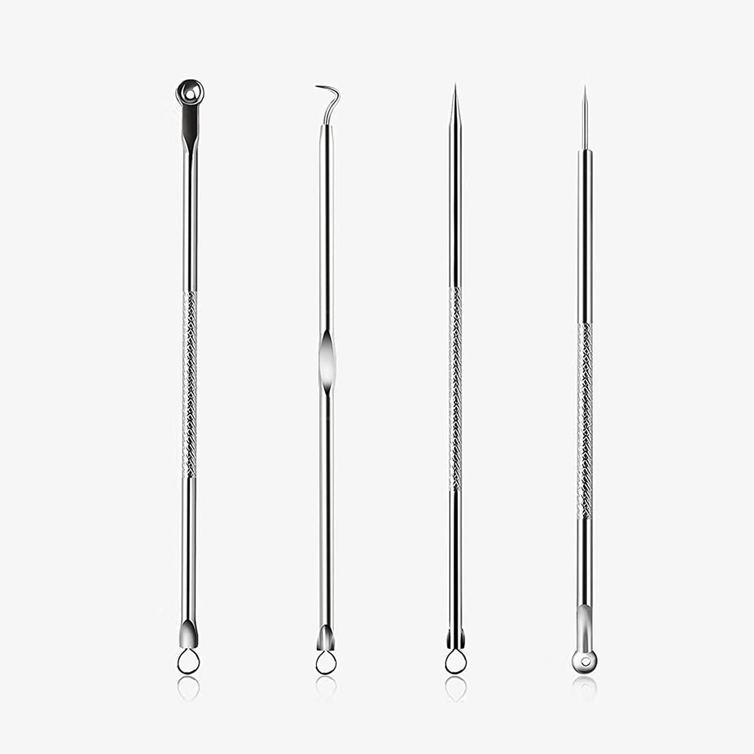 Blackhead Removal Tool, Pimple Popper Extractor Tool Kit, Used for Removing Blackheads, Acne, Comedone, Flaw White Heads on Nose and Face, Professional Stainless Steel Removal Tool.