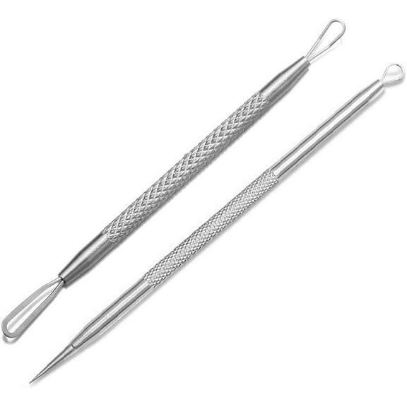 Blackhead Remover, 2 PCS Pimple Popper ToolStainless Steel Pimple Extractor Blackhead Removal Tool Risk Free Treatment for Blemish,Whitehead Popping,Blemish
