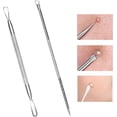 thumbnail image 1 of EKIDAZB Blackhead Remover Comedone Extractor,2 PCS Pimple Popper Tool, Pimple Comedone Removal 2-in-1 Extractor Tool,Stainless Steel Pimple Extractor Blackhead Removal Tool (Silver), 1 of 5