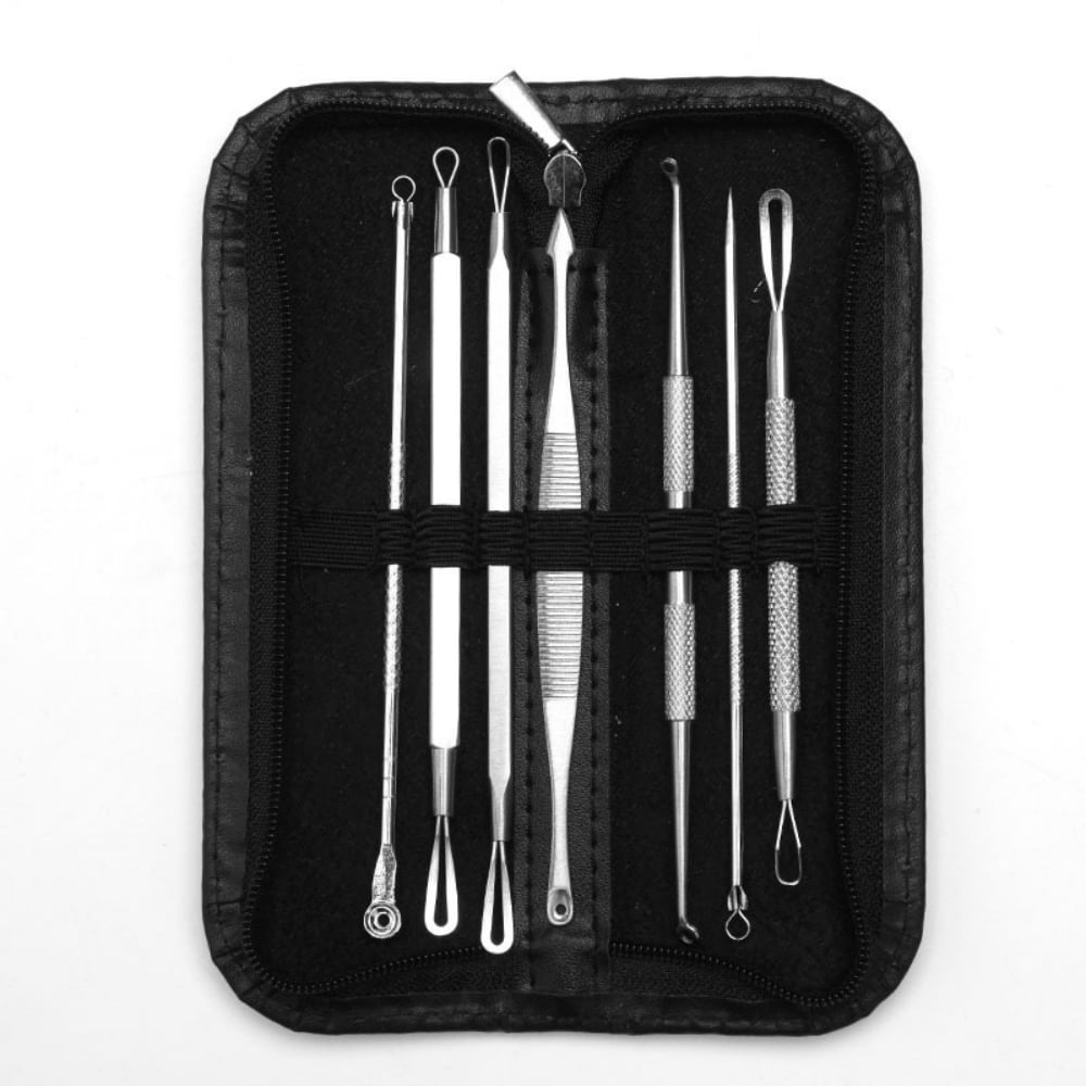 Blackhead Remover Pimple Popper Tool Kit Roofei 7 in 1 Professional Comedones Extractor Acne