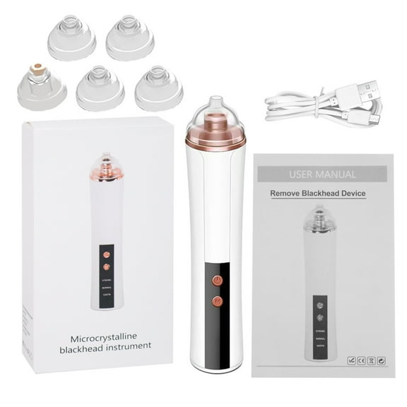 Blackhead Remover Pore Vacuum, USB Rechargeable Blackhead Vacuum Kit, 3 Adjustable Suction Levels, Facial Suction Pore Cleaner Blackhead Vacuum