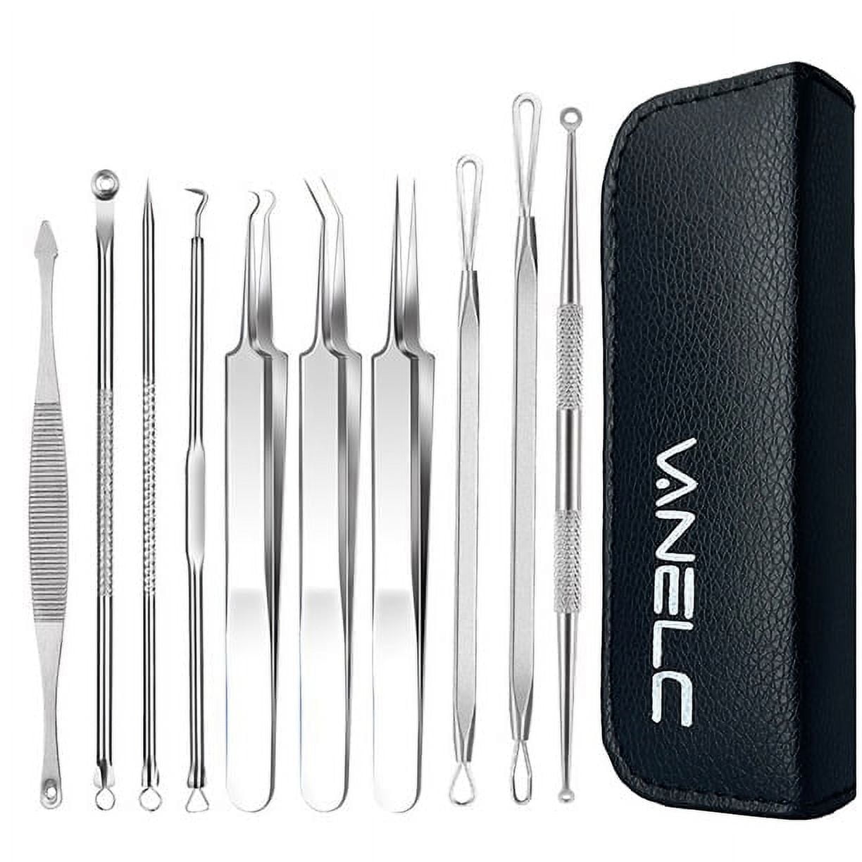 Blackhead Remover Tool, 10 Pcs Professional Pimple Comedone Extractor Popper Tool Acne Removal