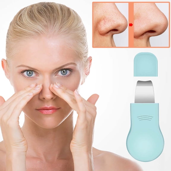 Blackhead Remover Tool Facial Pore Cleaner Extractor Kit with Brush, Blue Skin Care Tool for Deep Cleansing, Comedone Removal, At-Home Spa