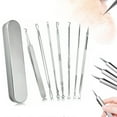 thumbnail image 1 of Blackhead Remover Tool Kit - 7 Pcs Pimple Popper Comedone Extractor Acne Removal Tool for Blemish Whitehead Popping, Zit Removing for Nose Face, Stainless Steel Pimple Tools with Metal Case, 1 of 7