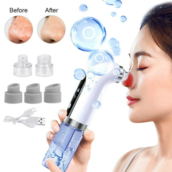 Blackhead Remover Vacuum, Electric Facial Pore Cleaner Blackhead Suction Acne Pimple Extractor Pore Tool with LED Screen & USB Rechargeable