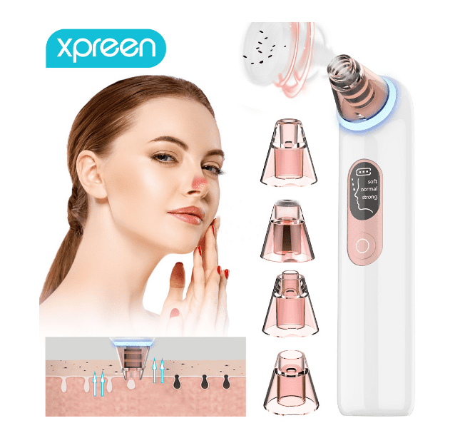 Blackhead Remover Vacuum, Xpreen Pore Vacuum with Blue Light, Pore