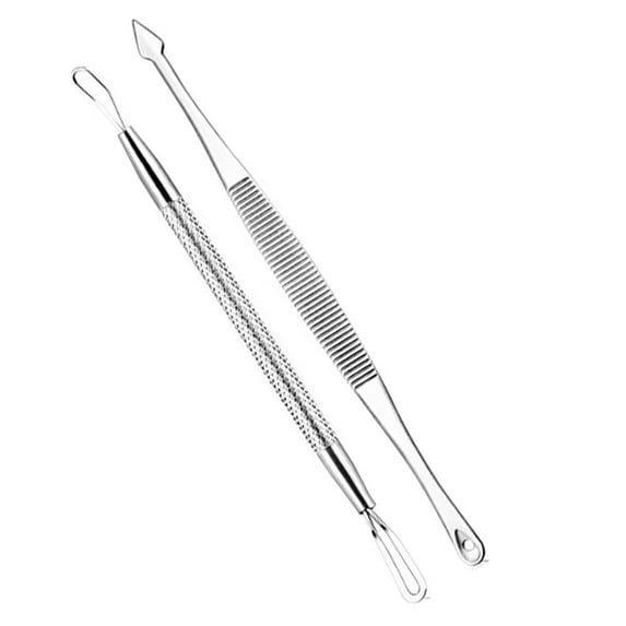Blackhead Whitehead Remover Pimple Popper Tools 2 PC Set Acne Comedone Extractor