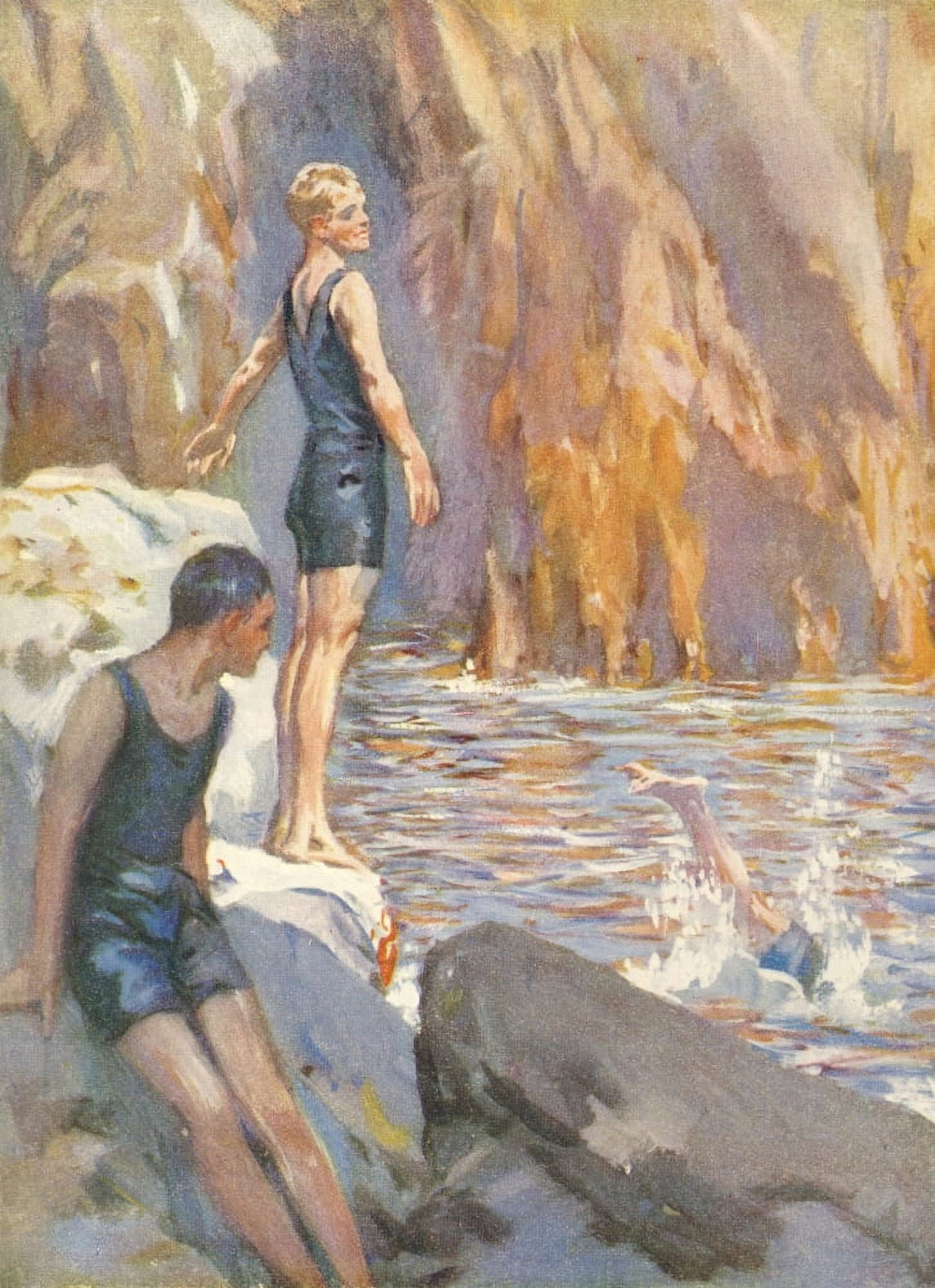 Blackies Boys Annual Swimming Canvas Art - Gilbert Holiday (24 x 36)