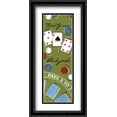 thumbnail image 1 of Blackjack 2x Matted 12x28 Large Black Ornate Framed Art Print by Louise Max, 1 of 2