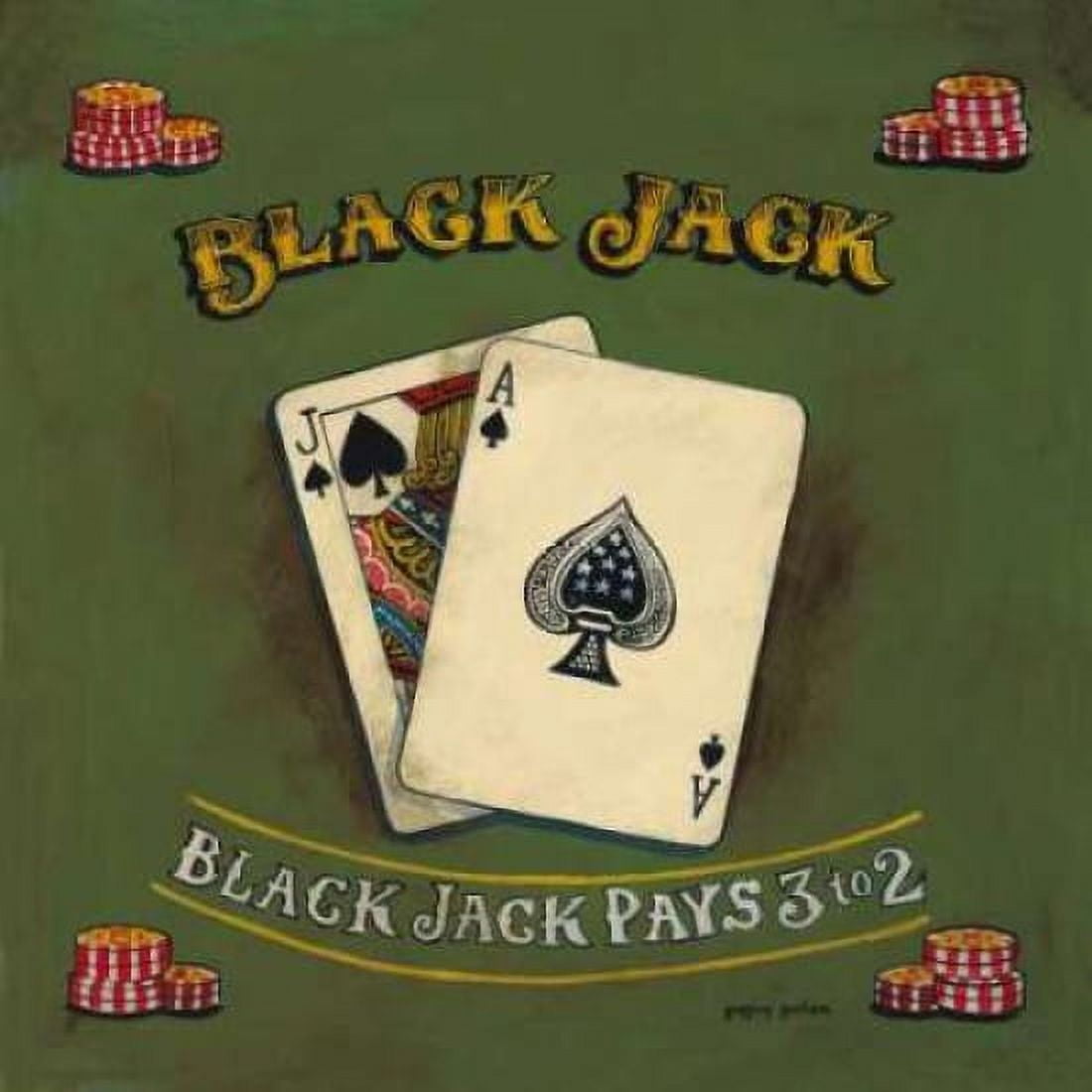 Blackjack Canvas Art - Gregory Gorham (24 x 24)