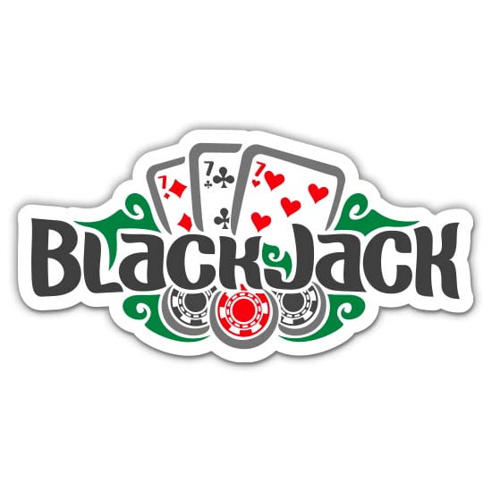 Blackjack Casino - 3" Vinyl Sticker - For Car Laptop Water Bottle Phone - Waterproof Decal