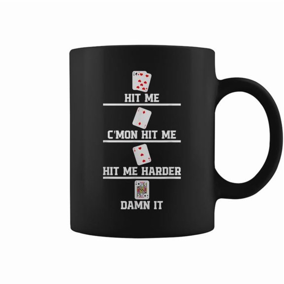 Blackjack Game Gambling Hit Casino Gambler Blackjack Coffee Mugs