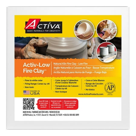 Blackjack Low Fire Clay 5lb-Gray/White, Pk 1, Activa