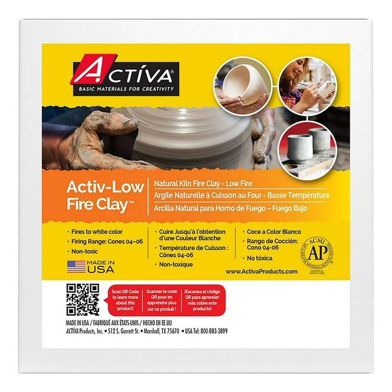 Activa Blackjack Low Fire Clay 5Lb-Gray/White