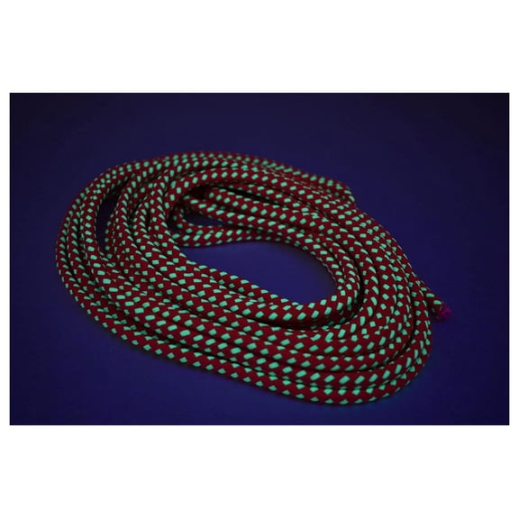 Blacklight Bicolor GloLine Luminescent Roping (Magenta-Green, 100 Feet)